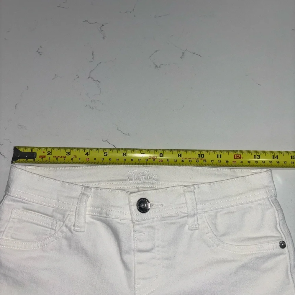 Girls Justice White Capri Jeans - Size 14R